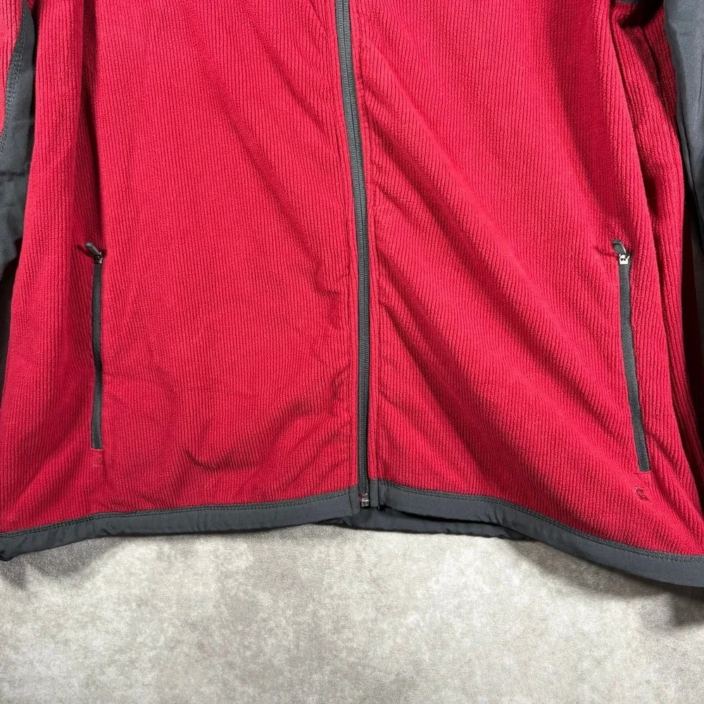 Colosseum Alabama Crimson Tide Jacket Mens Size XL Red Gray Colorblock Knit